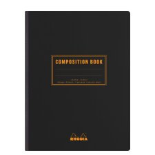 Rhodia Classic Composition book 19x25 cm petits carreaux 5x5 160 pages 80g non microperforé - Noir