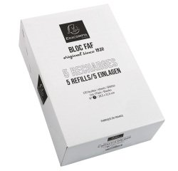 Caja de 5 recargas FAF 18,5 X 11,5 cm n°3 170 hojas lisas