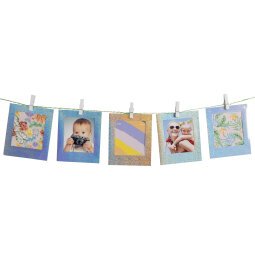 Photo frame kit 30 pieces and cord - Multicolour