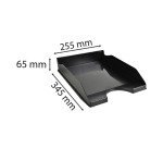 Corbeille à courrier Ecotray Ecoblack noir