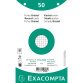 Pk50 Exa Rec Cards 12.5x20 Sq Punch Wht - White