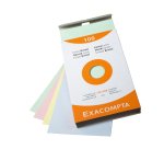 Fiche bristol 125 x 200 mm quadrillée 5 x 5 couleurs assorties non perforée Exacompta  - Boîte de 100