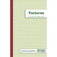  Doorschrijfpapier Facturen 21x13,5cm - 50 bladen triple - in folie per 5 - Franstalig