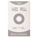 Pk 100 Exa Record Cards 125/200 White - White