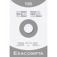 Pk 100 Exa Record Cards 100/150 Sq White - White