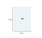 Fiche bristol 210 x 297 mm quadrillée 5 x 5 blanche non perforée Exacompta - Boîte de 100