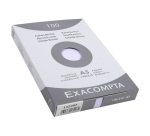 Fiche bristol 148 x 210 mm quadrillée 5 x 5 blanche non perforée Exacompta - Boîte de 100