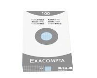 Box of 100 record cards - squared 148x210mm - Sky blue