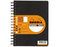 Refill for Exabook Rhodia (Organizer & Refillable notebook)wirebound 80sheet A4+ Lined - Black