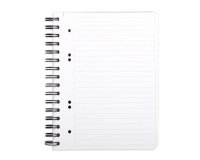 Cahier recharge spirale Exabook Rhodiactive 14,8 x 21 cm noir - ligné avec cadre en tête -160 pages