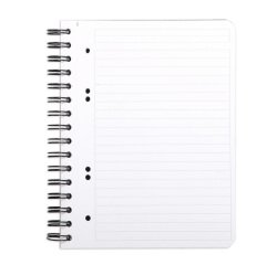 Cahier recharge spirale Exabook Rhodiactive 14,8 x 21 cm noir - ligné avec cadre en tête -160 pages