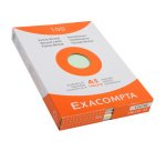 Fiche bristol 148 x 210 mm quadrillée 5 x 5 coloris assortis non perforée Exacompta - Boîte de 100