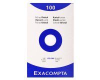 Exacompta, Karteikarten 125x200mm, blanko, Faltschachtel mit 100 Stück - Weiß