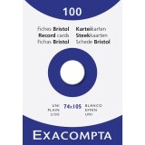 Fiches bristol, A7, uni, blanc