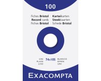 Fiches bristol, A7, uni, blanc