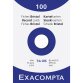 Pk 100 Exa Record Cards A7 White Blank - White