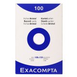 Pk 100 Exa Record Cards 100/150 White - White