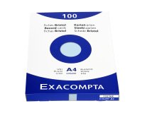 Ficha Bristol 210 x 297 mm unificada azul celeste no perforada Exacompta - Caja de 100