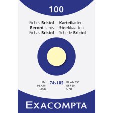 Étui de 100 fiches - bristol uni non perforé 74x105mm