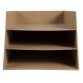 Letter tray 3 levels cardboard Eterneco - Brown geometrical design