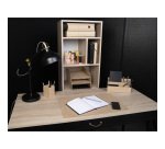 Letter tray 3 levels cardboard Eterneco - Brown geometrical design