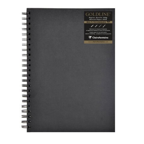 Goldline carnet spiralé 64F A3 140g F - Ivoire