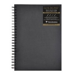 Goldline carnet spiralé 64F A4 140g F - Ivoire