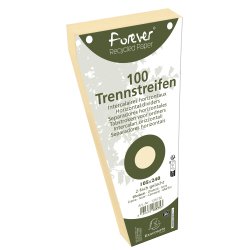 FOREVER® Pak van 100 trapezium tabstroken met perforatie 180g - 105x240mm - Ivoor