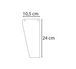 Paquet 100 fiches intercalaires trapézoïdales unies perforées Forever - 105x240mm - Jaune