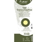 Paquet 100 fiches intercalaires trapézoïdales unies perforées Forever - 105x240mm - Jaune