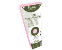 Intercalaires trapèze carte bristol unies perforées Forever - 105 x 240 mm - Paquet de 100 - rose