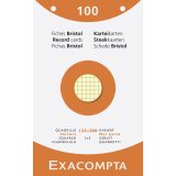 Pk 100 Exa Record Cards 125x20 5/5 Ast - Assorted colours