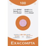 Pk 100 Exa Record Cards 100x150 5/5 Ast - Assorted colours