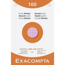 Pk 100 Exa Record Cards 100x150 5/5 Ast - Assorted colours