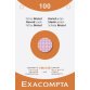 Pk 100 Exa Record Cards 100x150 5/5 Ast - Assorted colours