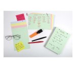 Fiche bristol 148 x 210 mm quadrillée 5 x 5 couleurs assorties perforée Exacompta - Boîte de 100