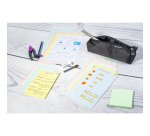 Étui de 100 fiches - bristol blanc quadrillé 5x5 perforé 125x200mm - Blanc