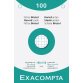 Pk 100 Exa Record Cards 100/150 Sq White - White