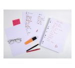 Fiche bristol 210 x 297 mm quadrillée 5 x 5 blanche perforée Exacompta  - Boîte de 100