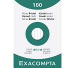 Fiches bristol, A6, ligné, blanc