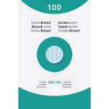 Record Cards Pack 100 Blue 100X150 Lined