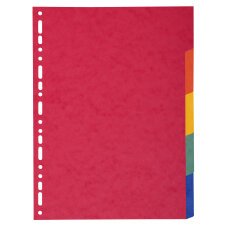 Divider Pressbd Lwght A4 5P - Assorted colours