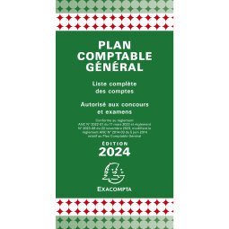 Plan comptable général avec couverture plastique 17,5x9cm