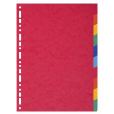 Divider Pressbd Lwght A4 10P - Assorted colours