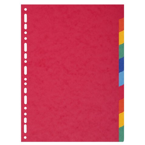 Divider Pressbd Lwght A4 10P - Assorted colours