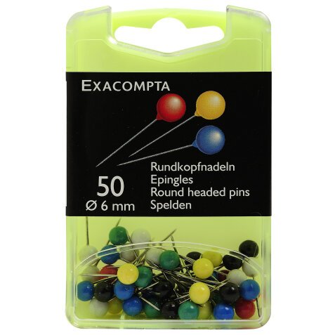 Box of 50 spherical pins - 15mm high - 6mm width