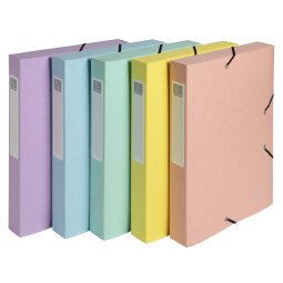 Aquarel Box File Cartobox A4 40mm Board - Assorted colours