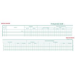 Boekhoudingsregister Financieel dagboek - Franstalig - ingebonden - 80 blad