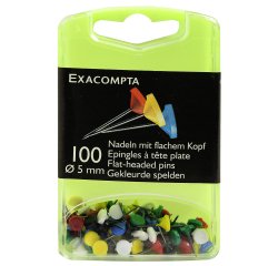 Epingles de signalisation à tête plate, assorti