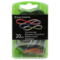 Boîte de bracelets caoutchouc 20g - Couleurs assorties